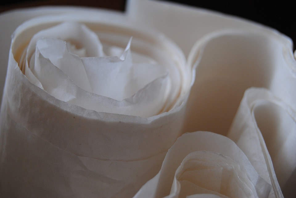 Papier de soie blanche biodégradable et recyclable